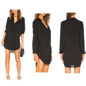 EUC Revolve Krisa Drape Button Front Mini Dress